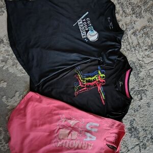 Under Armour And Bcg Black & Pink Athletic Tee Trio with Neon Graphics